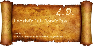 Laczházi Donáta névjegykártya